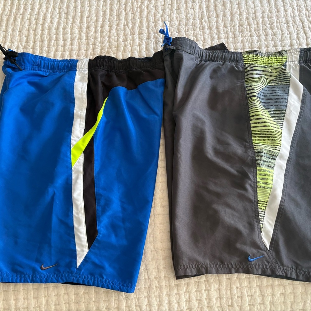 2 Nike Blue and Gray bathing suits